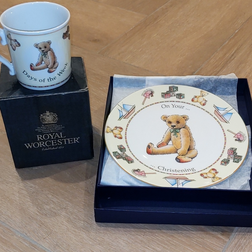 Royal Worcester - baby christening set